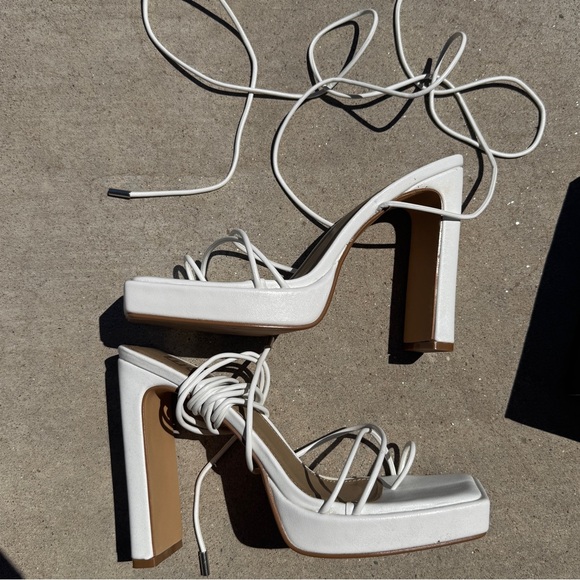 EGO White High Heels - Picture 2 of 5